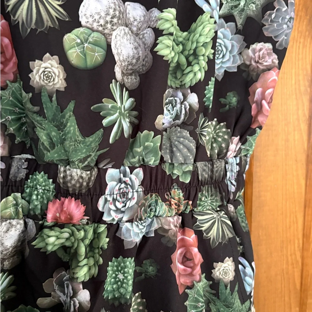 Kavu Black Floral Mini Dress - Picture 3 of 4